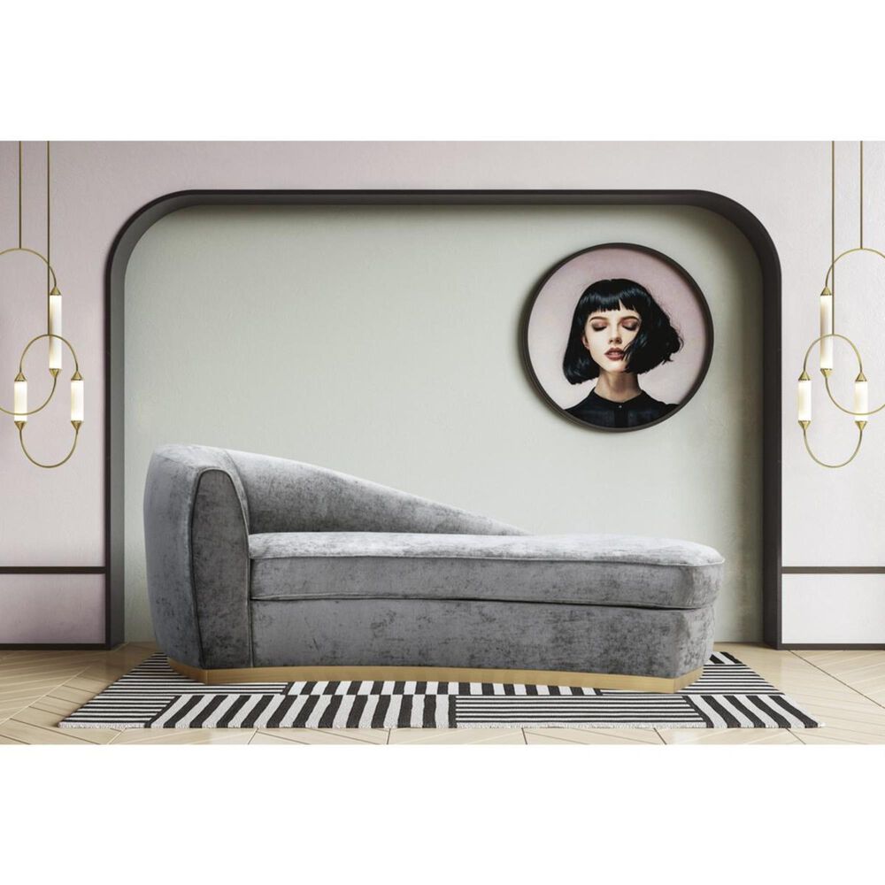 Tov Furniture Adele Chaise in Grey NFM