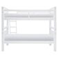 Linon Home Decor Beckett Twin Over Twin Bunk Bed in White, , large
