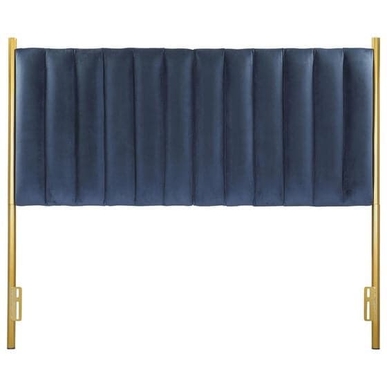 Lumisource Chloe Queen Headboard in Blue/Gold