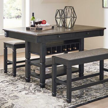 Ashley Tyler Creek Counter Height Table in Textured Black, , large