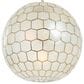 Creative Coop Simone 20" Pendant with Pearly White Shade in Antique Gold, , large