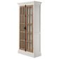 Pacific Landing Tammi 2-Door Tall Cabinet in Antique White and Brown, , large