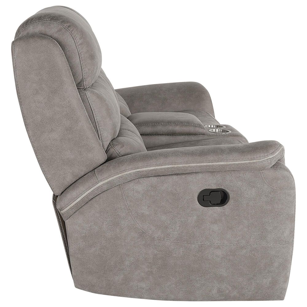 New Heritage Design Kamari Manual Reclining Loveseat in Gray, , large