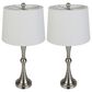 Timberlake 28" Table Lamp with USB Charging Ports and Touch Control in Brushed Silver (Set of 2), , large