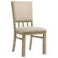 HOMLUX 5-Piece Round Dining Set with Wheat Cushion in Vintage Walnut and Natural Distressed, , large