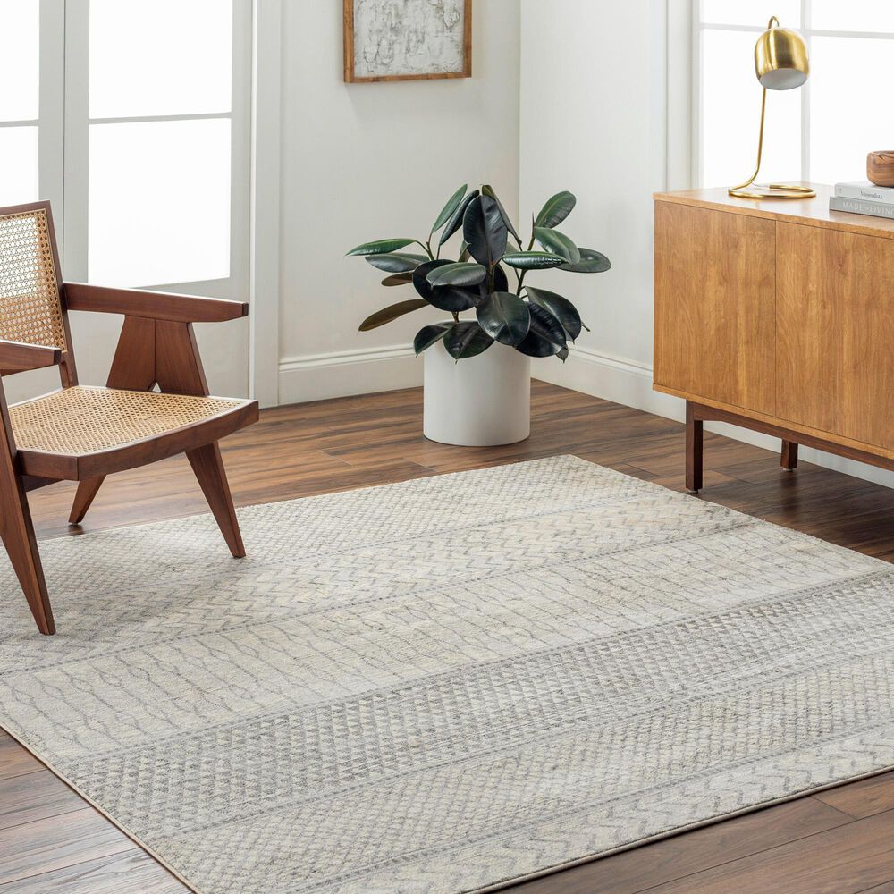 Surya Monaco MOC-2306 8&#39;10&quot; x 12&#39;4&quot; Silver Gray and Ivory Area Rug, , large