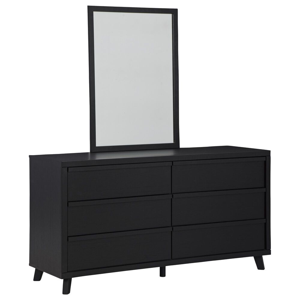 Ashley Danziar 5-Piece Queen Bedroom Set in Matte Black, , large