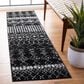 Safavieh Tulum 2" x 5" Black and Ivory Runner, , large