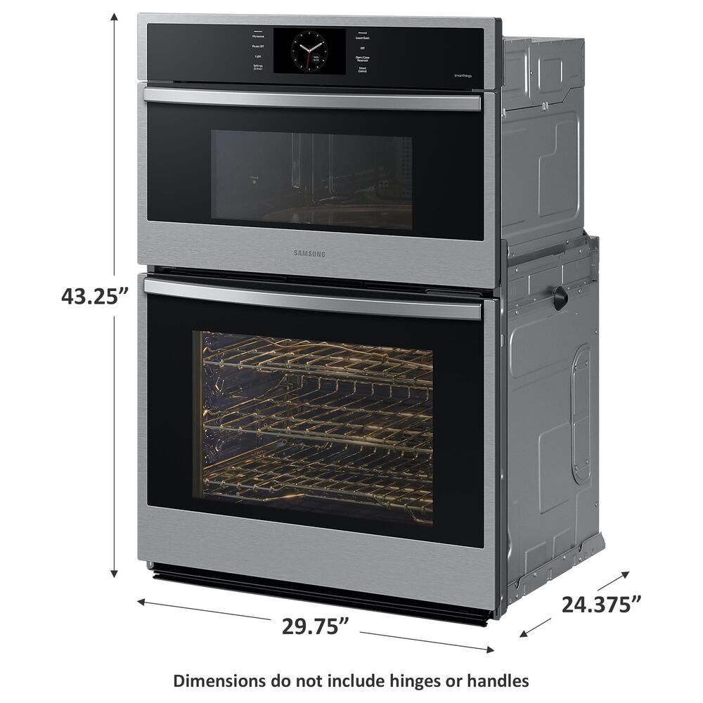 Samsung 30&quot; Microwave Combination Wall Oven With Steam Cook in Stainless Steel, , large