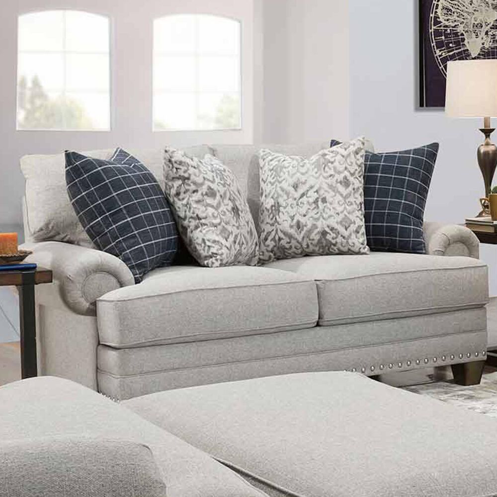 Moore Furniture Fletcher Loveseat in Barnabas Mushroom, , large