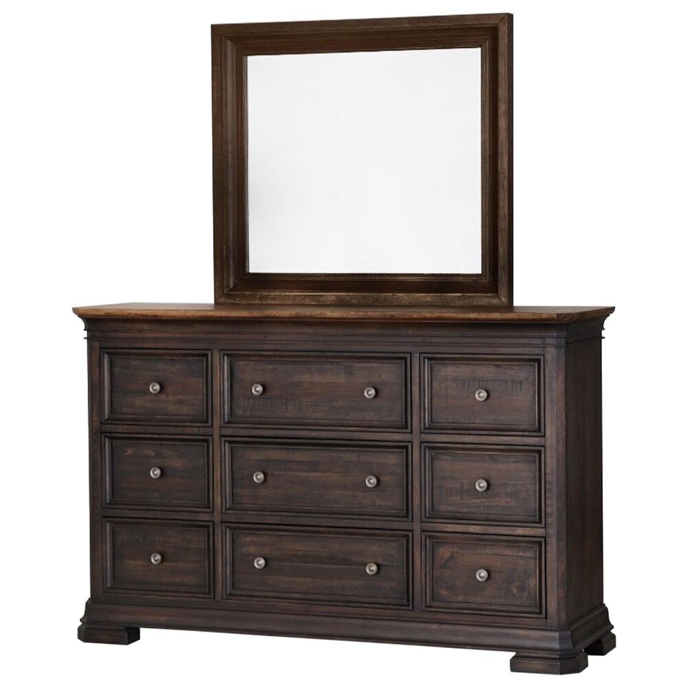 Napa Furniture Design Grand Louie 3-Piece Queen Storage Bedroom Set in Misty Night and Wheat, , large