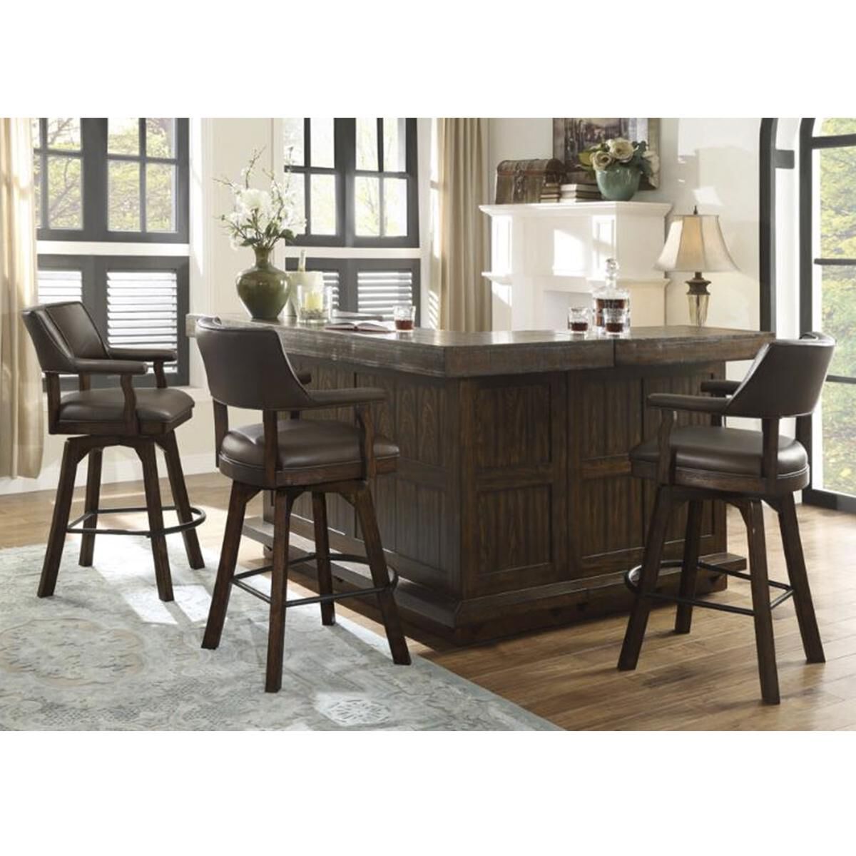 Radius 30 Bar Stool in Dark Distressed NFM
