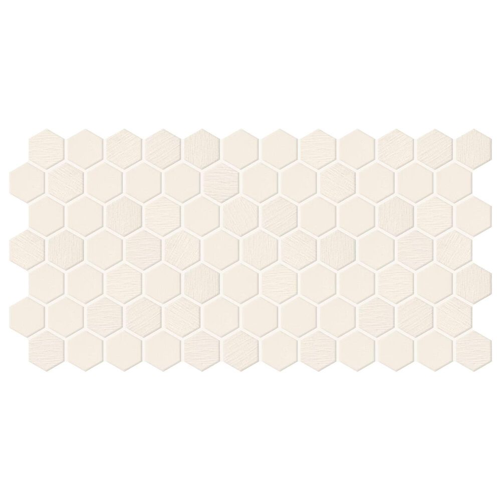 Dal-Tile Keystone Biscuit 2" x 2" Hexagon on 12" x 24" Ceramic Mosaic Sheet, , large