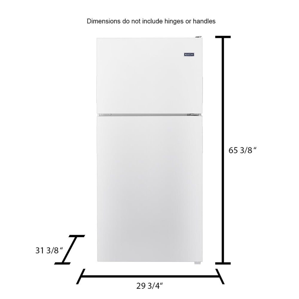 Maytag 18 Cu. Ft. 30-In Wide Top Freezer Refrigerator With PowerCold Feature, , large