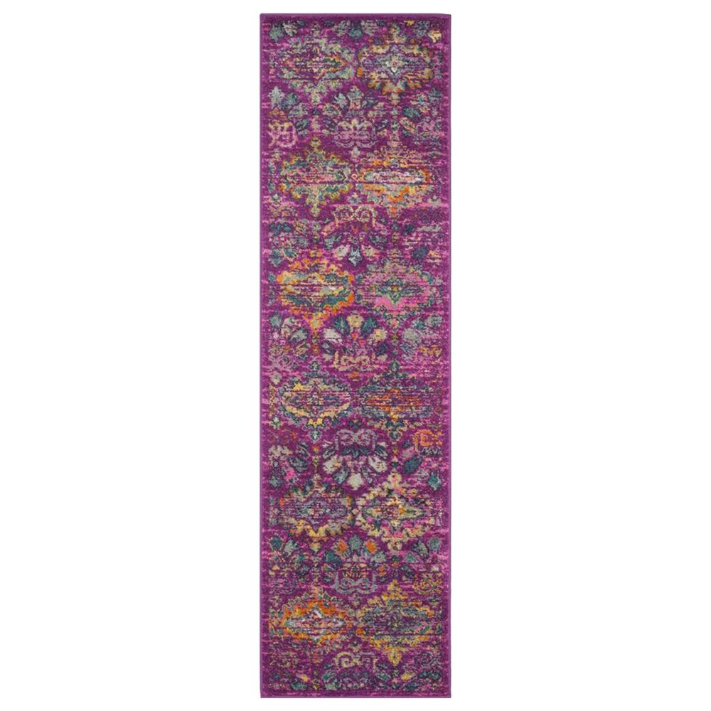 Safavieh Madison MAD144F 2"3" x 12" Fuchsia and Blue Runner, , large
