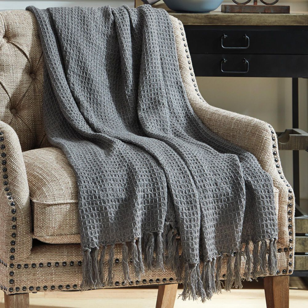 Signature Design by Ashley Rowena Throw in Gray, , large