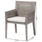 Baxton Studio Karis Arm Chair in French Grey, , large