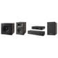 JBL 4.5 Bookshelf Loudspeaker + 4.5 Center Channel Loudspeaker + 10" Powered Subwoofer in Espresso + 5.2 Channel AV 4K Receiver in Black, , large