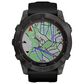 Garmin Fenix 7X Sapphire Solar Edition Smartwatch Screen in Carbon Gray DLC Titanium with Black Band, , large