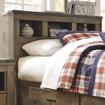 Ashley Trinell Twin Bookcase Headboard in Brown, , large