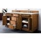 James Martin Vanities Bristol 72" Double Bathroom Vanity in Saddle Brown with 3 cm Ethereal Noctis Quartz Top and Rectangular Sinks, , large