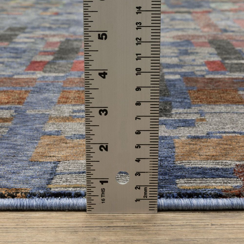Oriental Weavers Tisdell Blue and Multicolor 2'3" x 7'6" Runner, , large