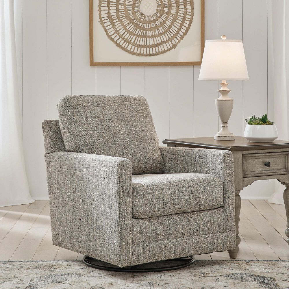 Ashley Bralynn Swivel Glider Accent Chair in Linen, , large