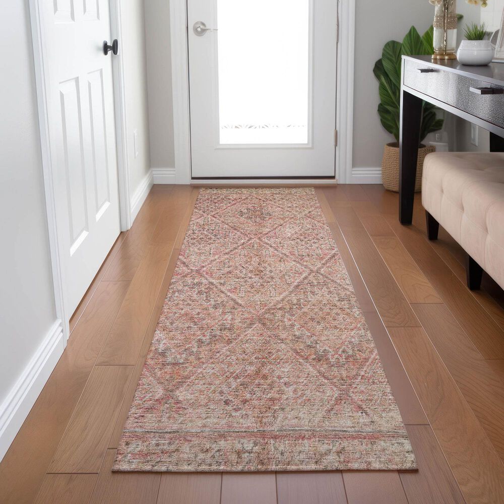 Dalyn Rug Company Karaj KJ10 2&#39;3&quot; x 7&#39;6&quot; Pink Indoor/Outdoor Runner, , large