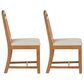 Linon Home Decor Wilmer Side Chair with Beige Upholstery in Brown (Set of 2), , large