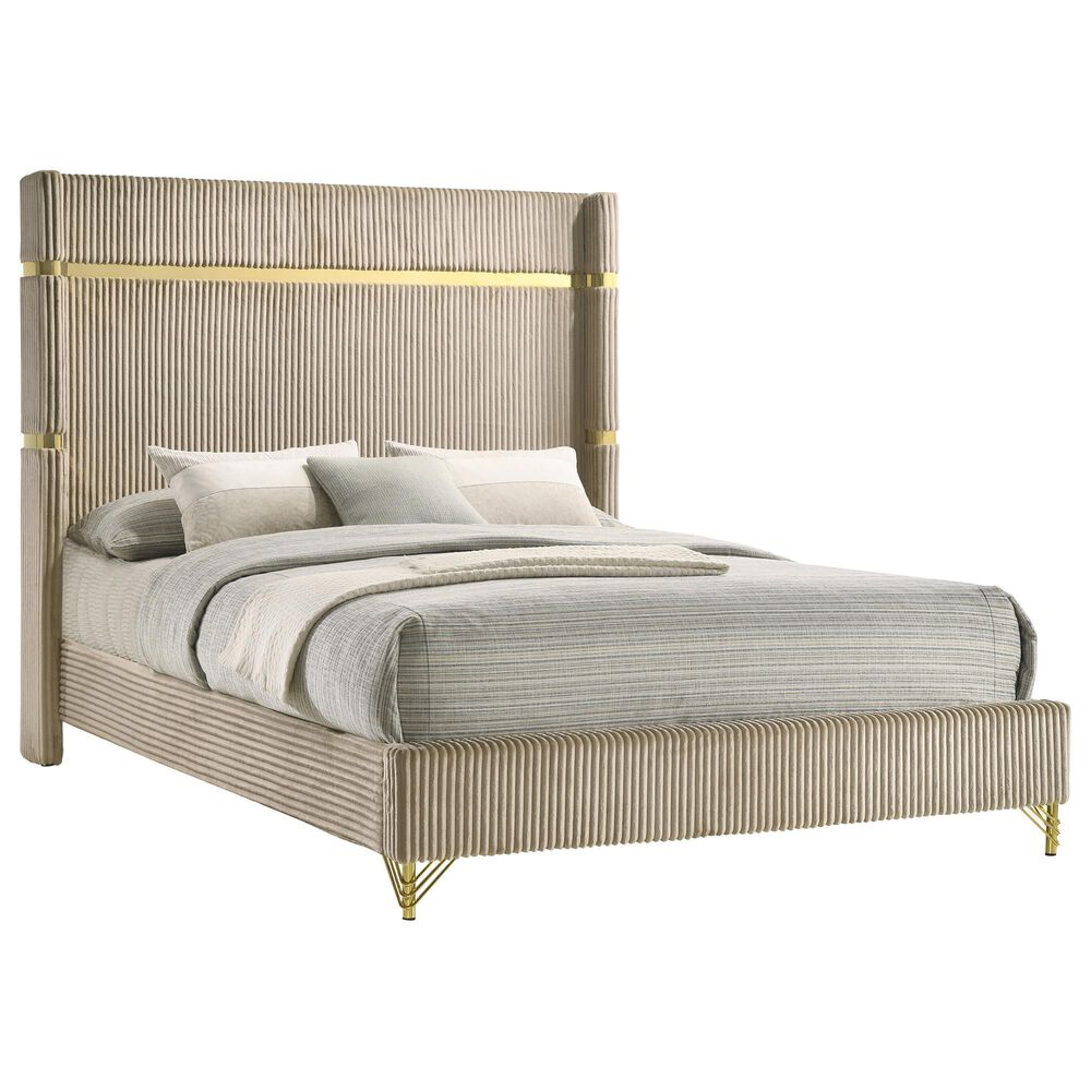 Pacific Landing Lucia 4-Piece Queen Bedroom Set in Beige, , large