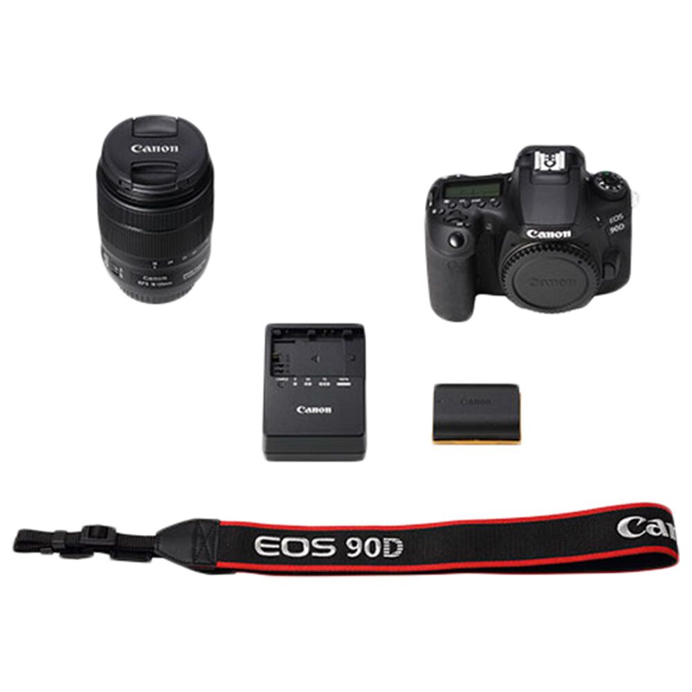 Canon EOS 90D DSLR Camera with 18-135mm Lens in Black, , large