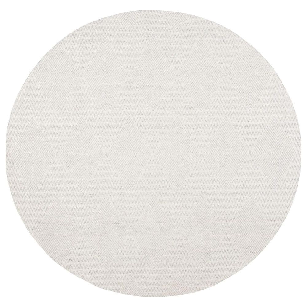 Safavieh Marbella 6" Round Ivory and Silver Area Rug, , large