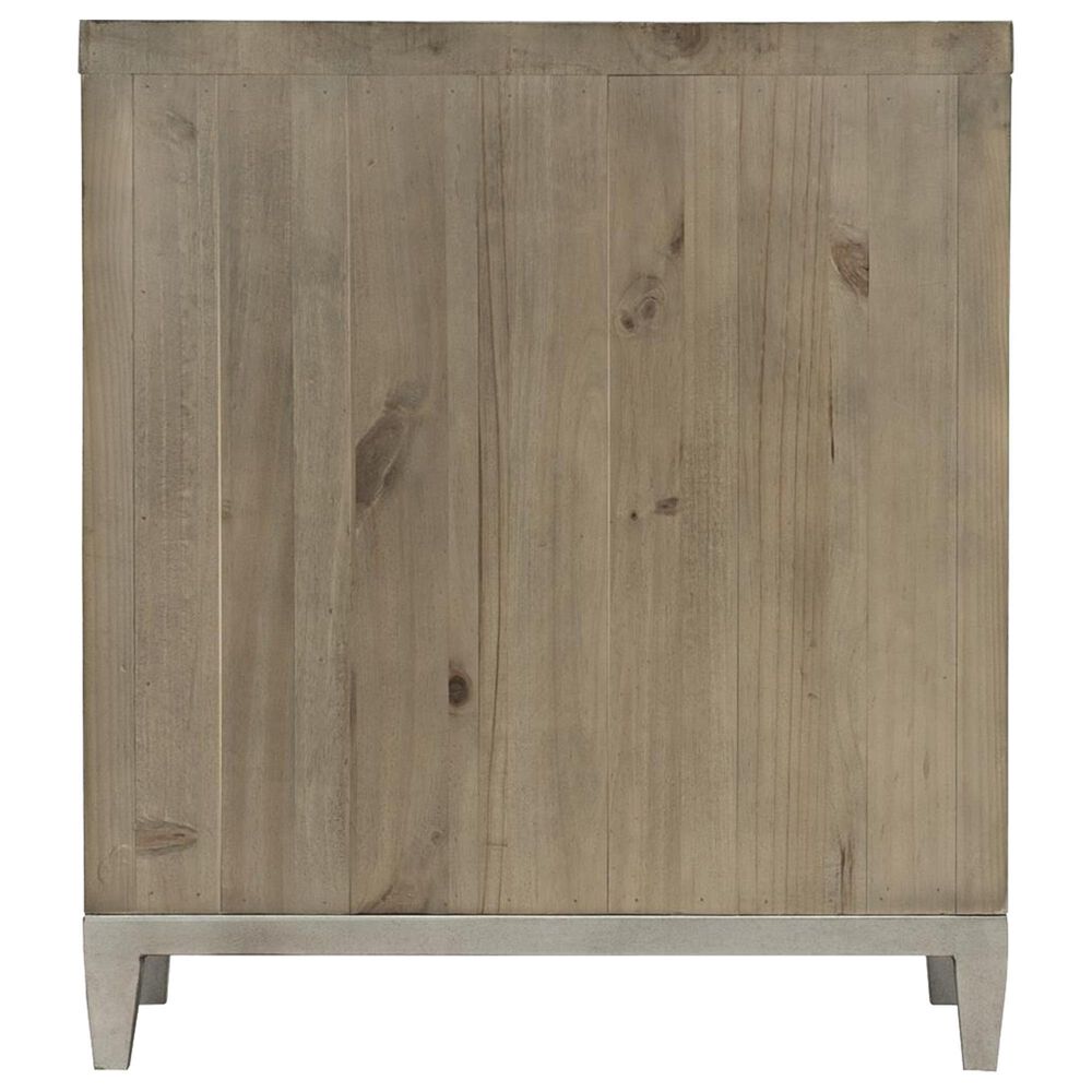 Bernhardt Highland Park Shaw 3-Drawer Nightstand in Morel and Glazed Silver, , large