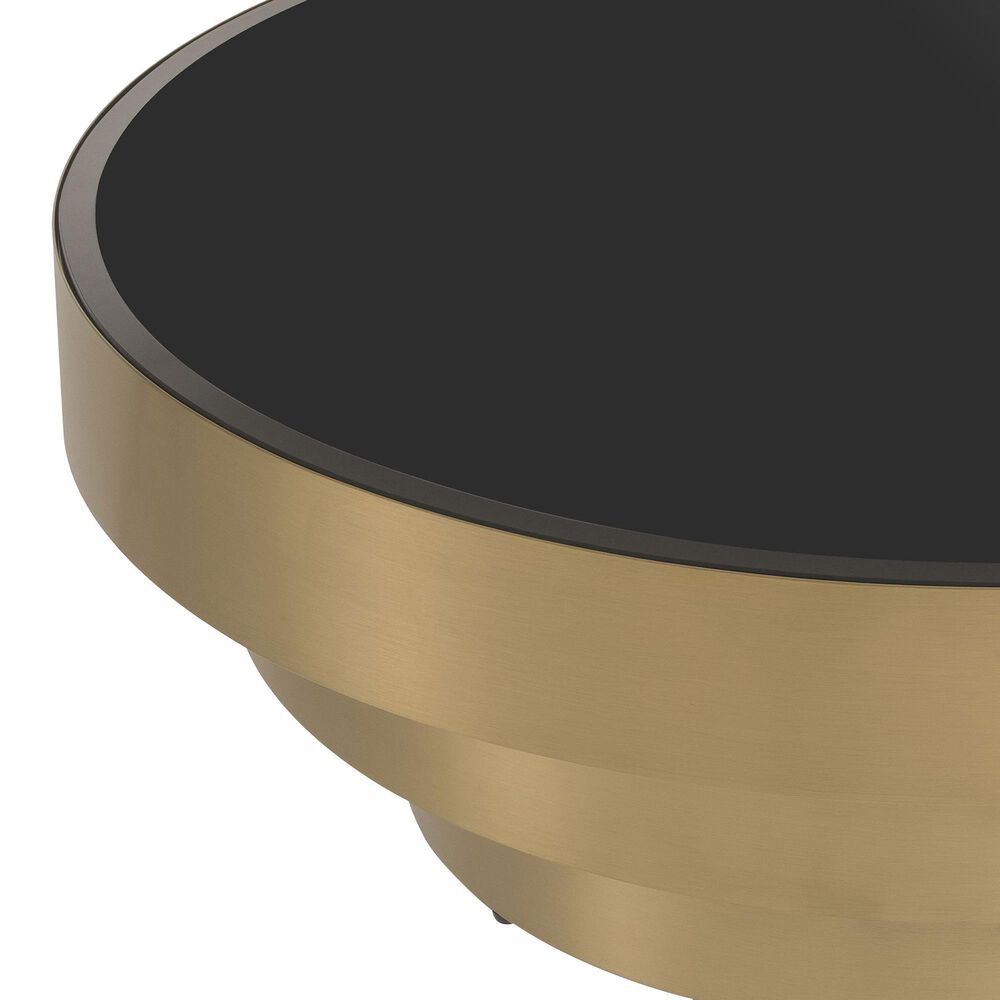 Eichholtz Sinclair Coffee Table in Brushed Brass and Black, , large