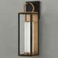 Troy Lighting Gareth 18" Exterior Wall Sconce in Patina Brass and Texture Black, , large