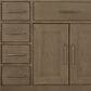 Lexora Home Abbey 60" Double Bathroom Vanity in Grey Oak with 2 cm White Cultured Marble Top, Rectangular Sinks and 28" Mirrors, , large