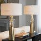 Grandview Gallery Rook Table Lamp in Gold and Clear, , large