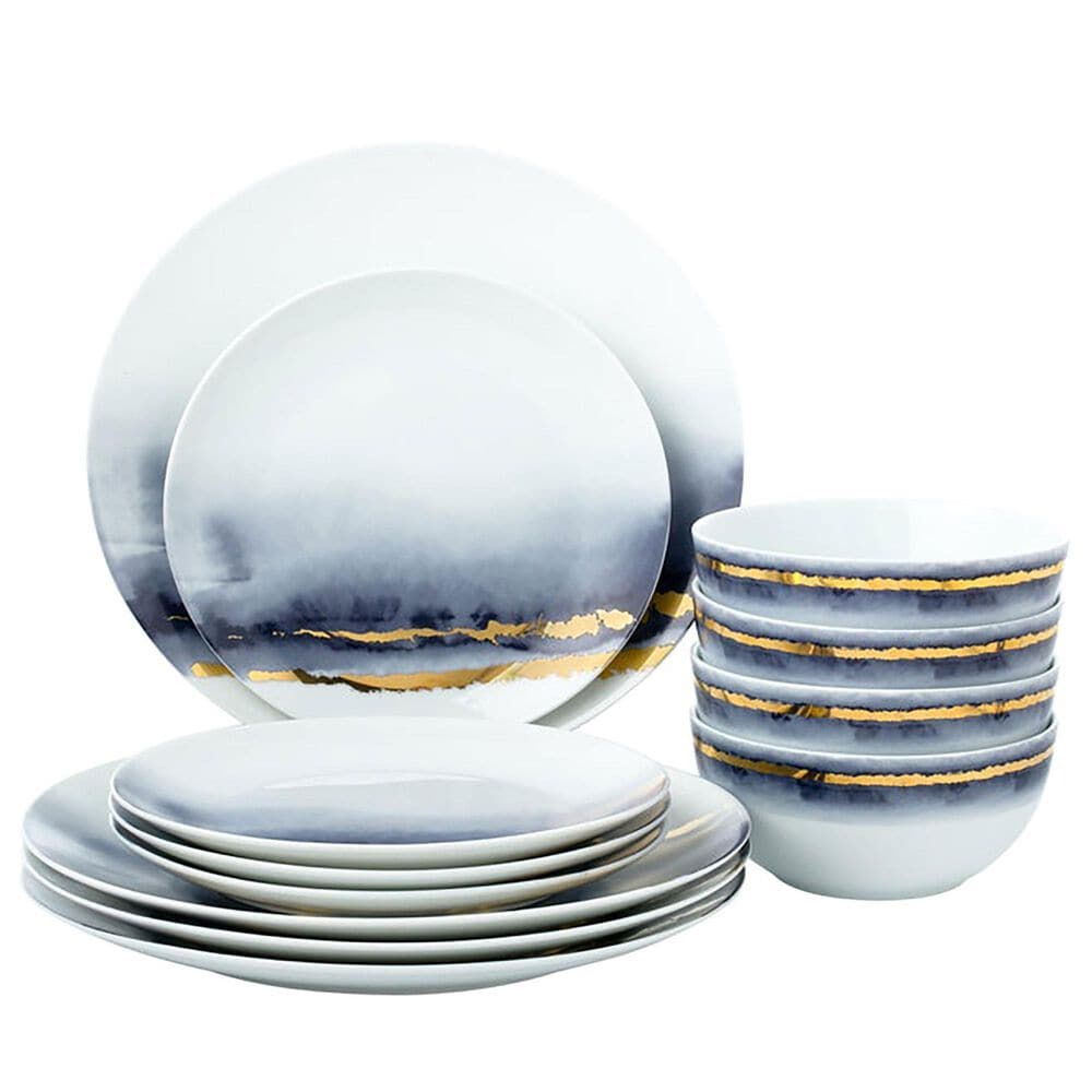 Gifts Plus Lazuli 12-Piece Dinnerware Set in Blue, , large