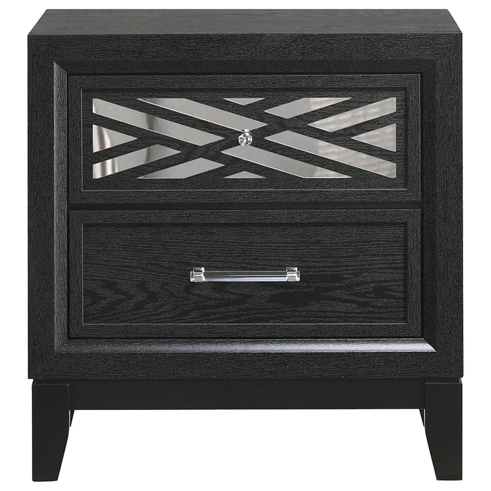 New Heritage Design Obsidian 4-Piece King Bedroom Set in Black, , large