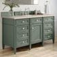 James Martin Vanities Brittany 30" Single Bathroom Vanity in Smokey Celadon with 3 cm Eternal Marfil Quartz Top and Rectangular Sink, , large