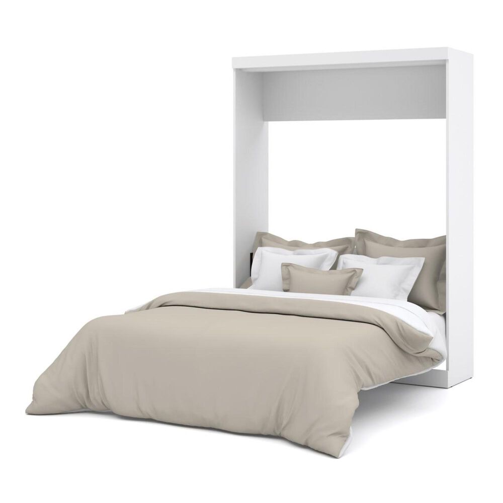 Bestar Nebula Queen Wall Bed in White, , large