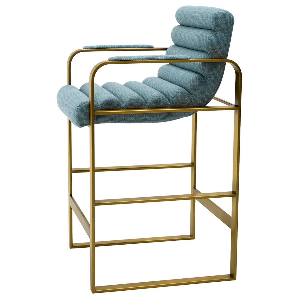 Eichholtz Olsen Counter Stool in Brushed Brass, , large