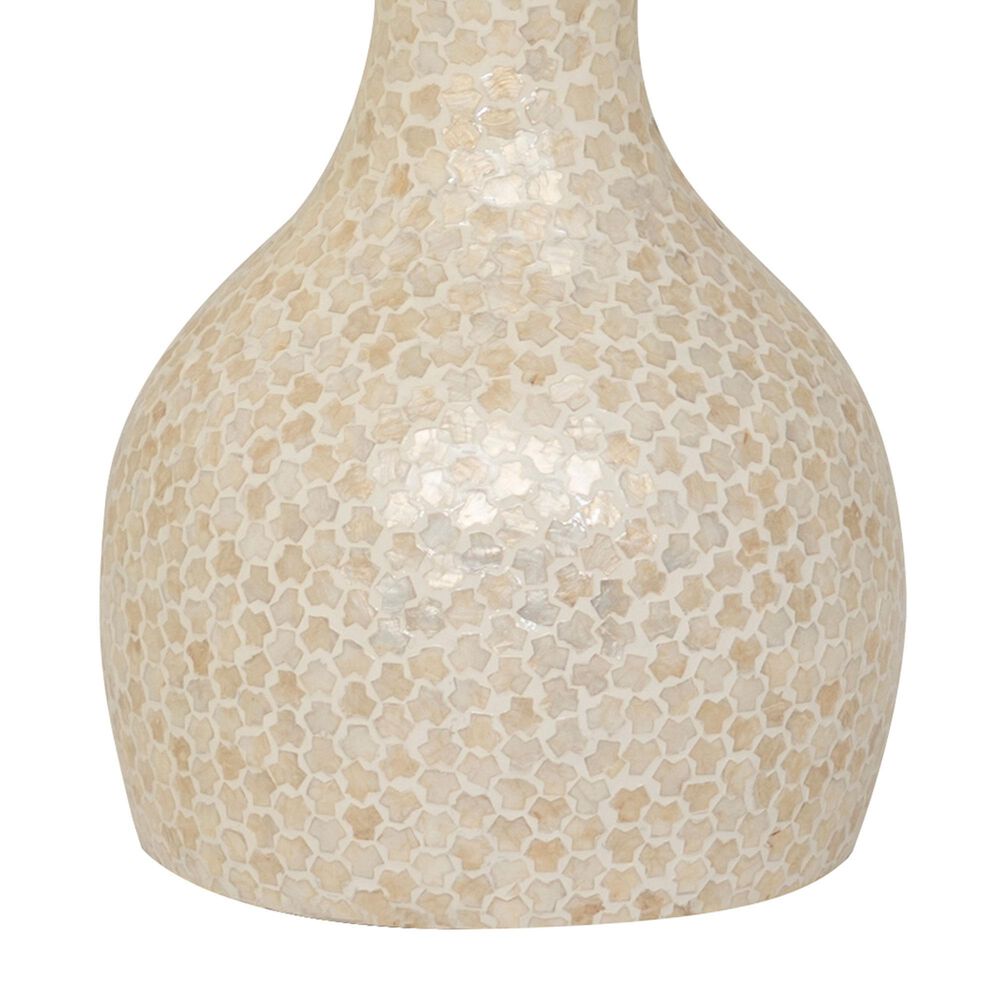 Linon Home Decor Peary Hourglass Side Table in Cream, , large