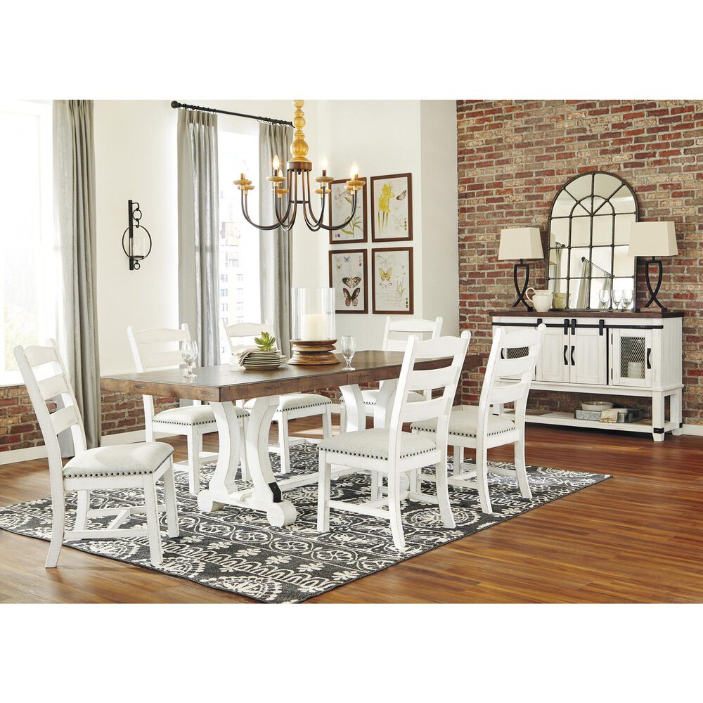 Ashley Valebeck Dining Chair Set of 2 in Beige and White, , large