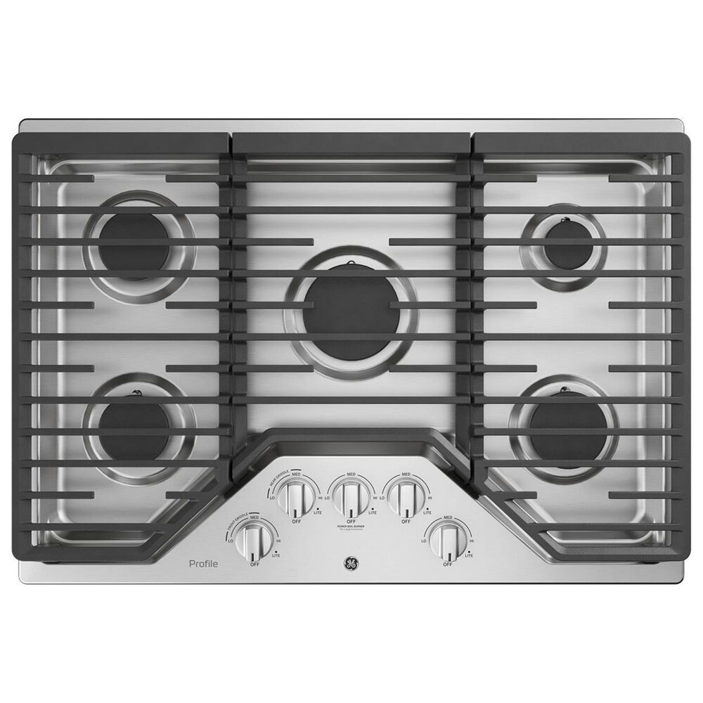 GE Profile 2- Piece Kitchen Bundle with a 30" Gas Cooktop and a 30" Built-In Combination Microwave/Wall Oven in Stainless Steel, , large