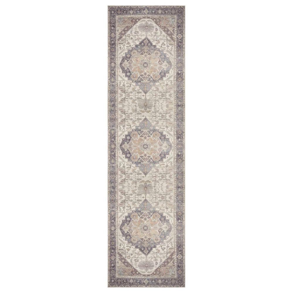Nourison Vintage Washables Ivory and Purple 2"2" x 8" Runner, , large