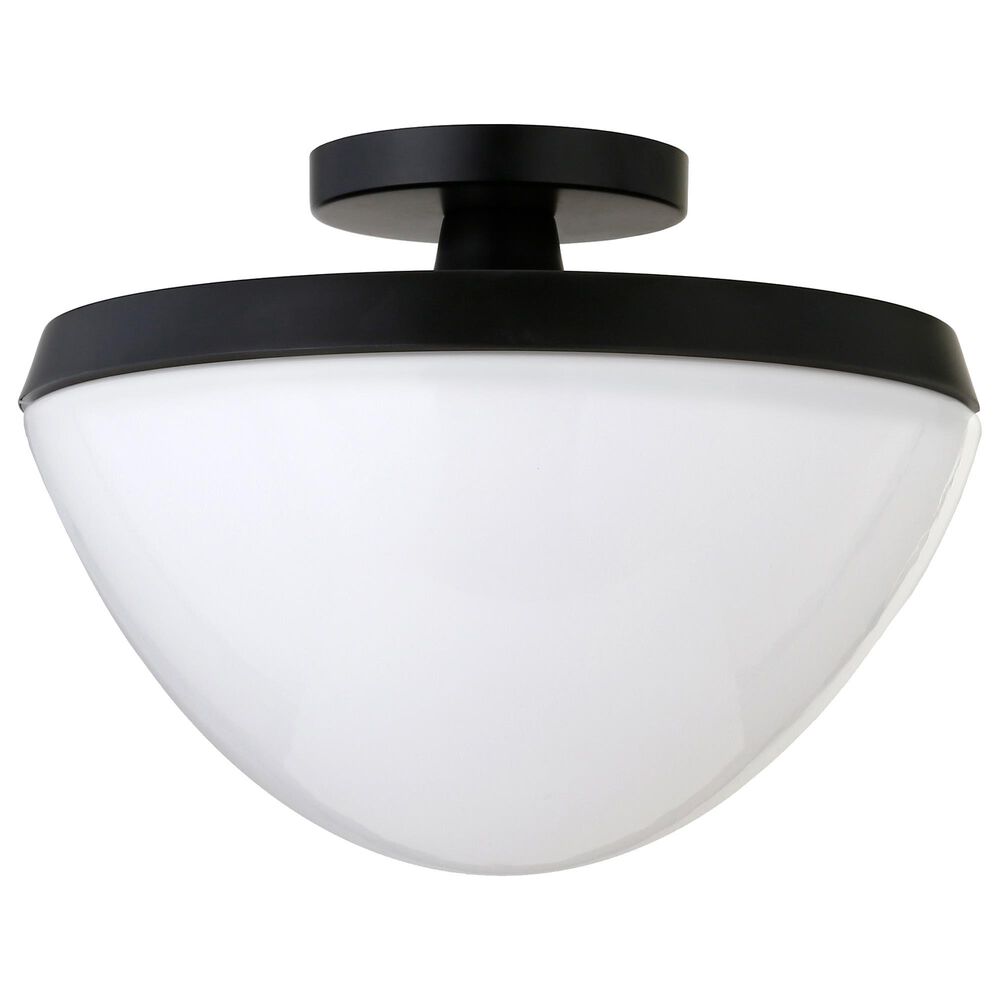 Hudson and Canal Durant Semi Flush Mount in Matte Black, , large