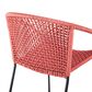 Hearth and Haven Quilla Stackable Dining Chair in Brick Red and Black (Set of 2), , large