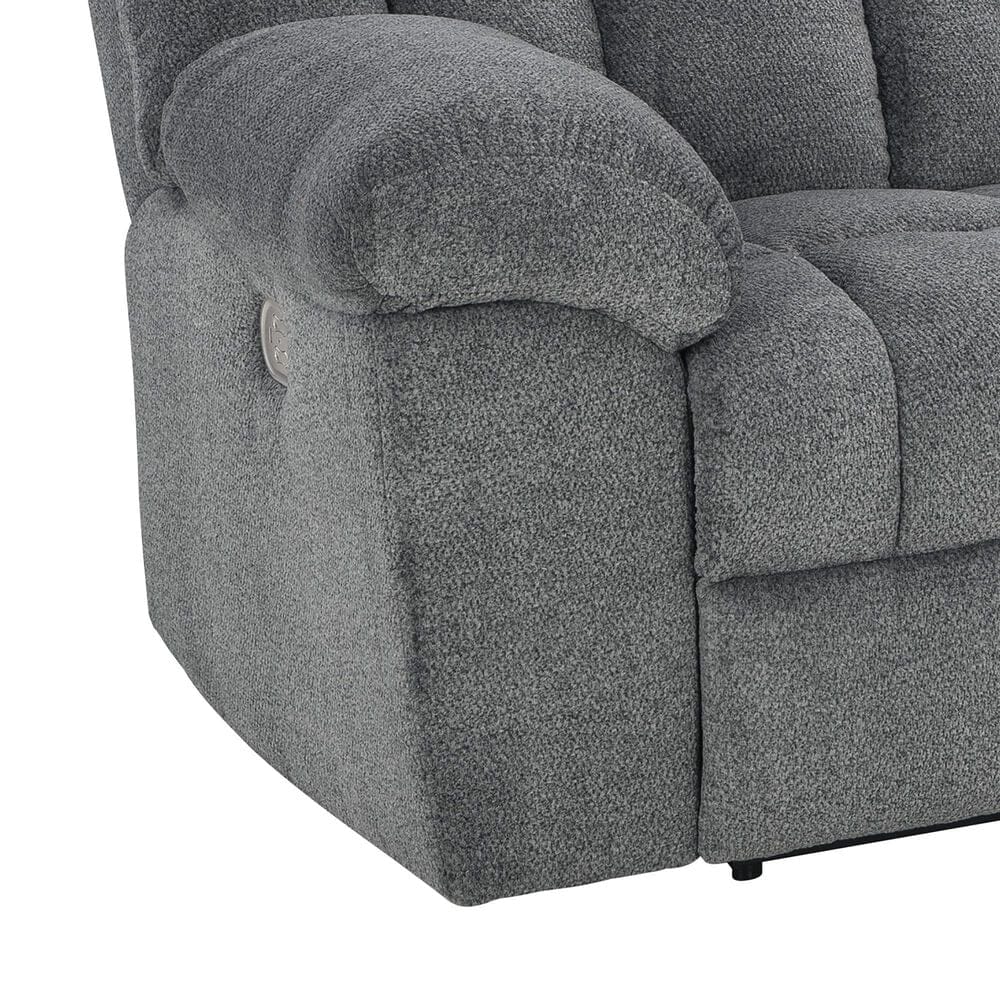 Ashley Tip-Off Power Reclining Sofa in Slate, , large