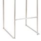 LumiSource Fuji Stackable Barstool with Camel Faux Leather in Stainless Steel (Set of 2), , large